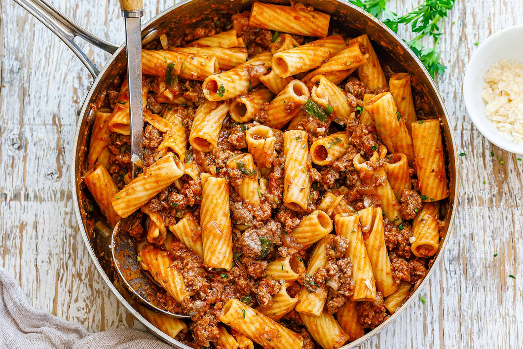 Beef Marinara Pasta ($3429JMD)