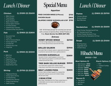 Load image into Gallery viewer, Tree Bark Restaurant Menu
