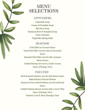 Load image into Gallery viewer, Banquet Catering Menu