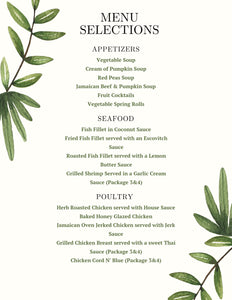 Banquet Catering Menu
